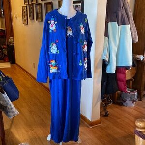 Women’s snowman dress and jacket. Size large